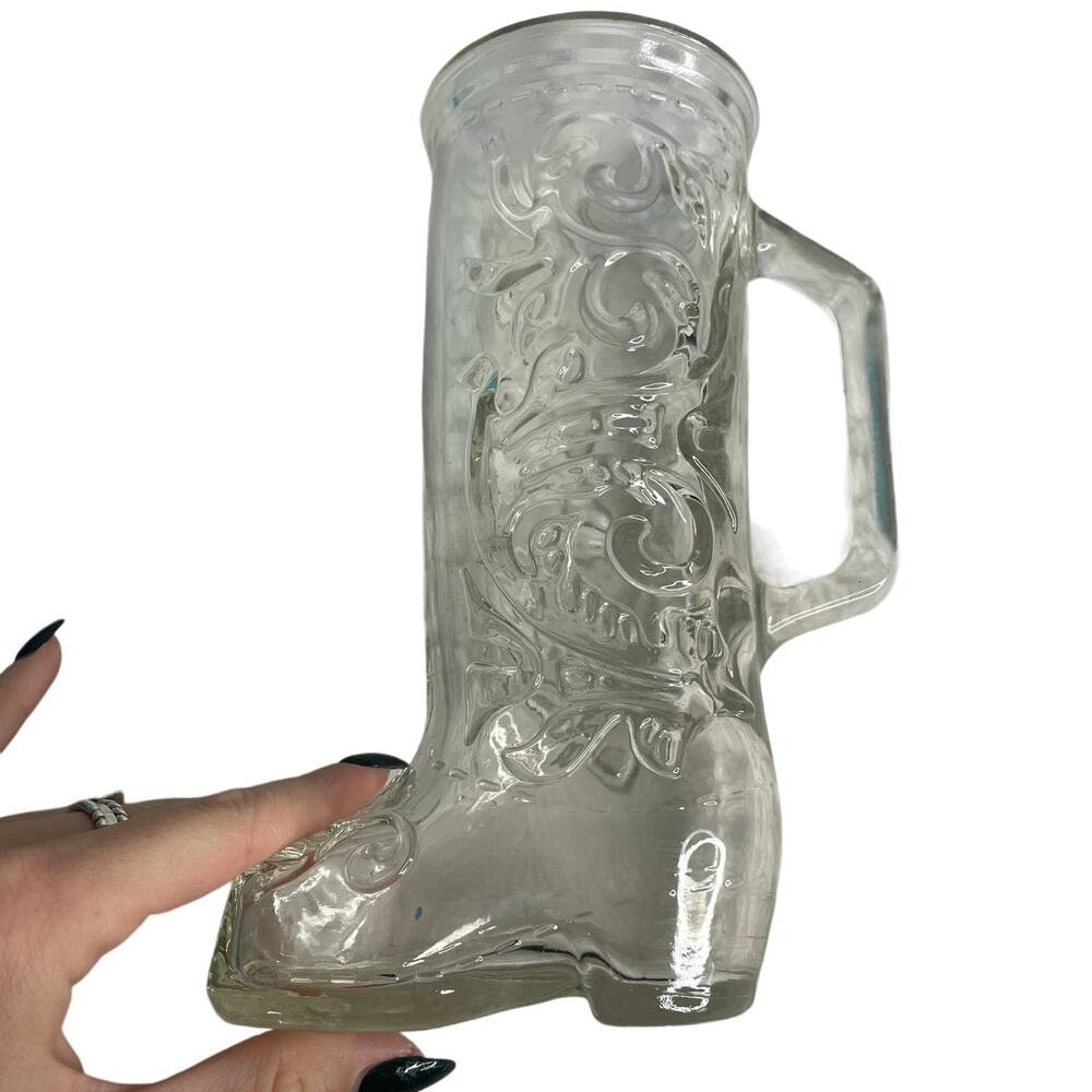 UNBRANDED Cowgirl Cowboy Boot Country Drinking Glass‎ Clear Cute Novelty